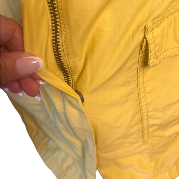 Eileen Fisher butter yellow zip and snap size large jacket with toggle cinching - Picture 6 of 14